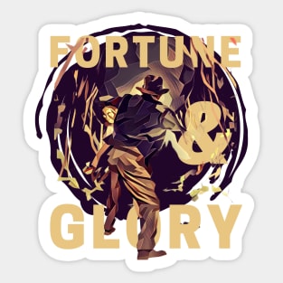 Fortune and Glory - Indy - Funny Sticker